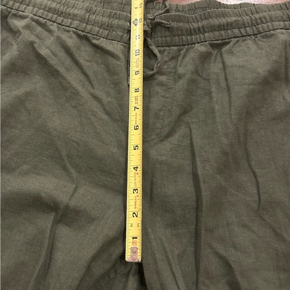 Old Navy Moss Green Mid-Rise Soft Wide-Leg Linen-Blend Pants Size XXL NEW - Picture 7 of 14